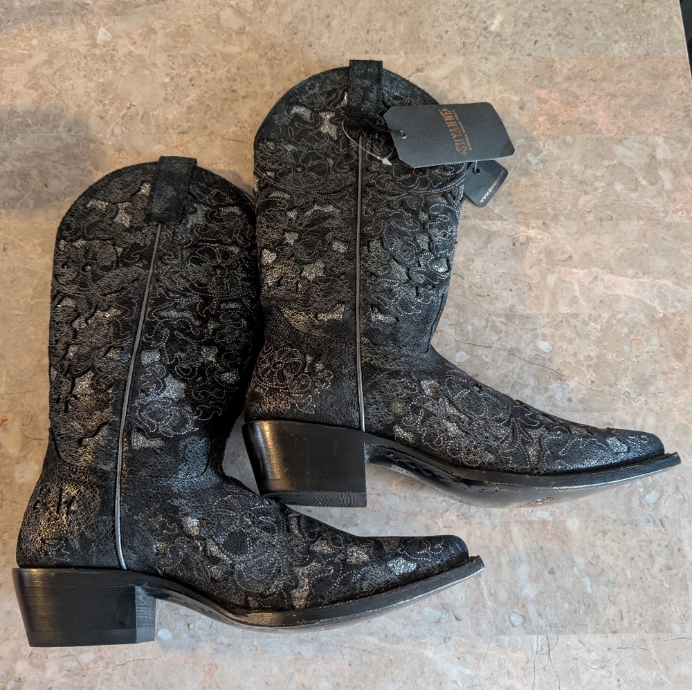 Shyanne Bittersweet Western Boots -Snip Toe - Genuine Leather Women's Size 7.5 - Picture 11 of 14